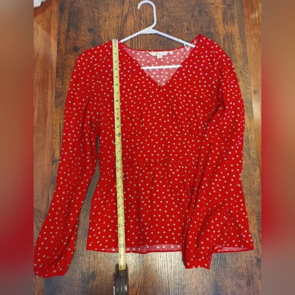 Boden polka dot gathered top Size 10 - Picture 2 of 10